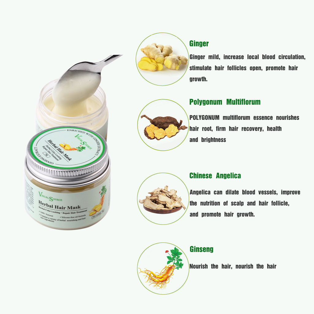 Herbal Hair Mask for Nourishing and Repairing Hair